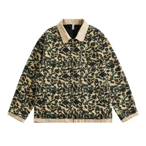 Camouflage Jacket - Men's Canvas Denim Outerwear
