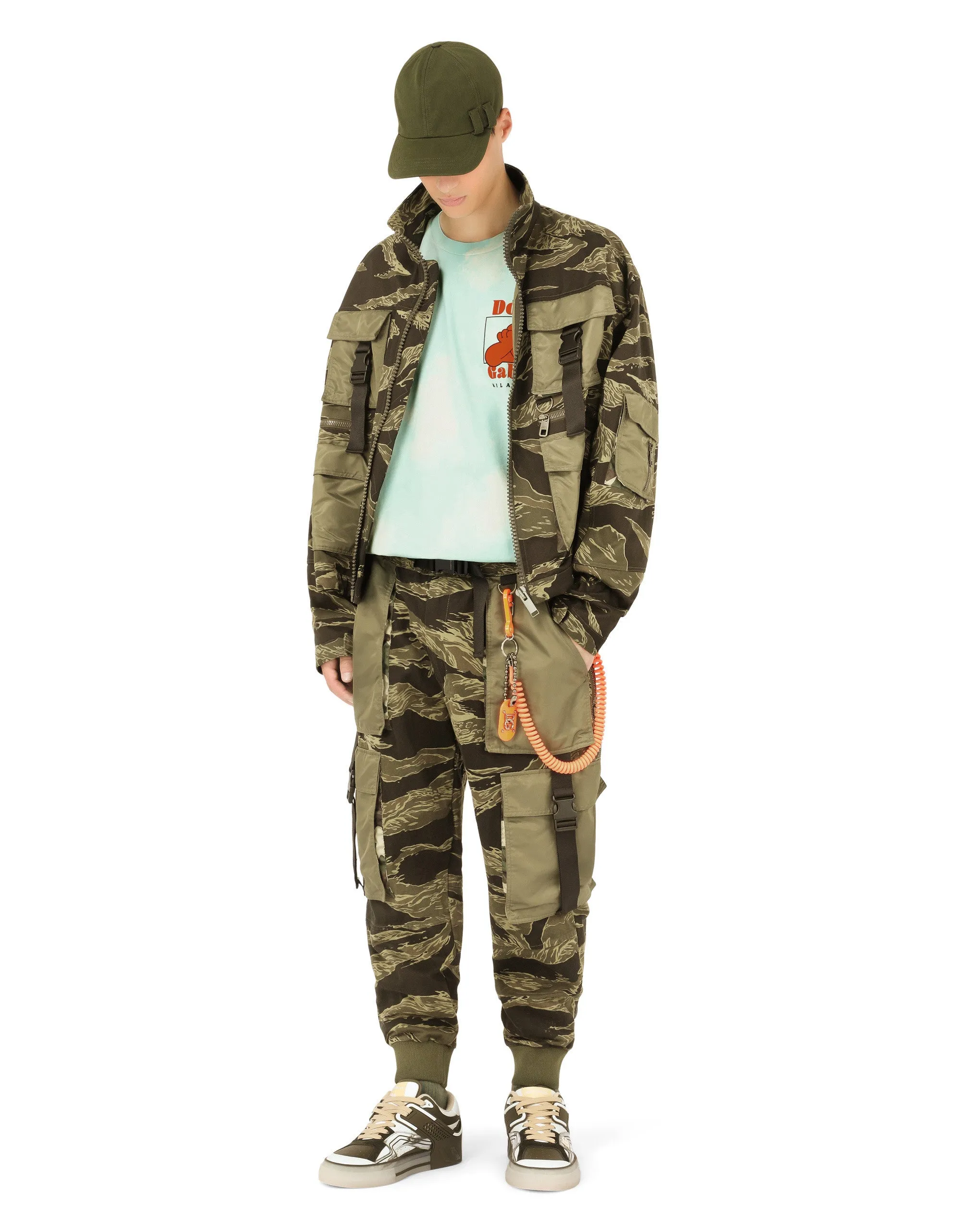 Camouflage-print cotton jacket