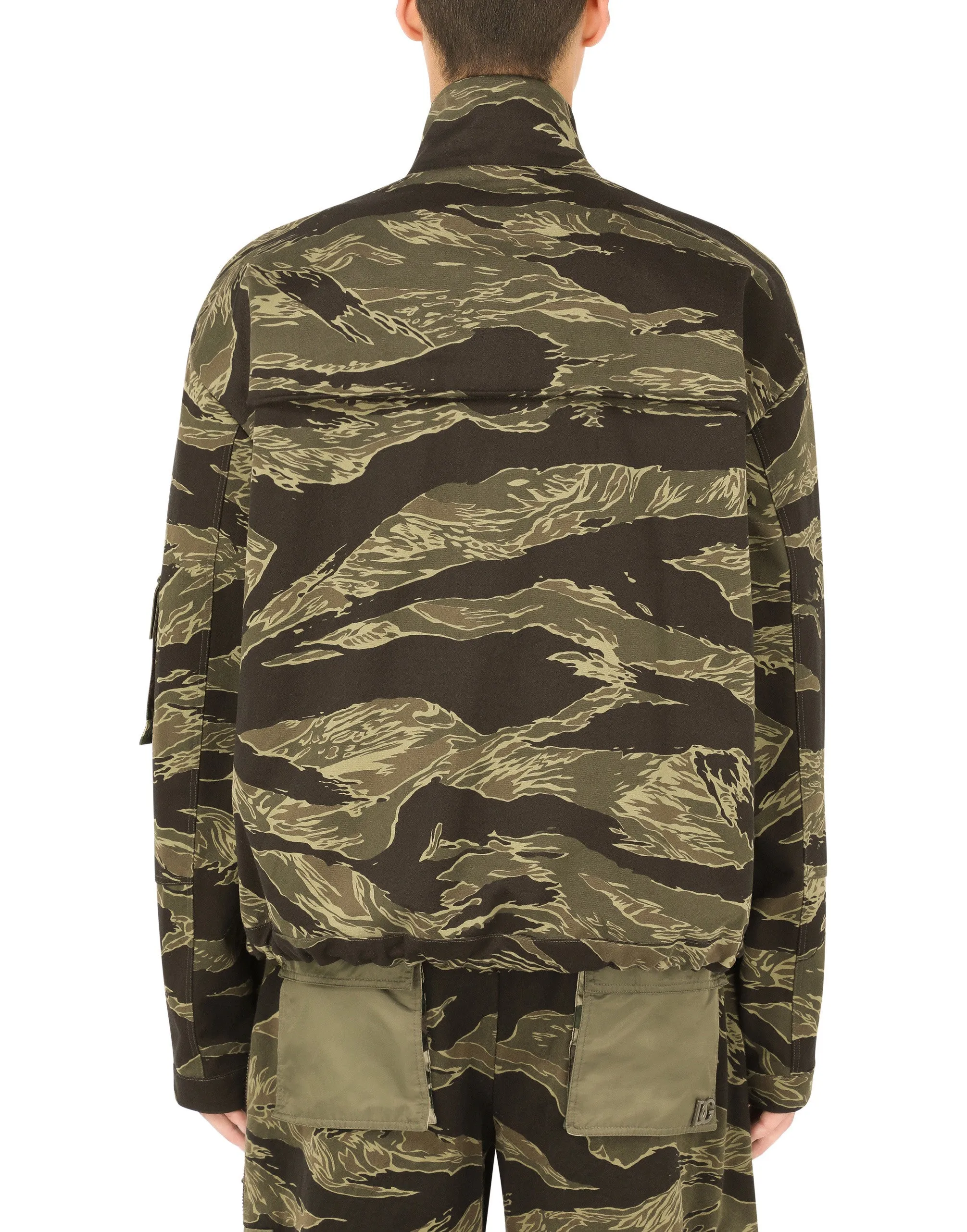 Camouflage-print cotton jacket