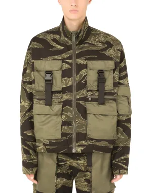 Camouflage-print cotton jacket