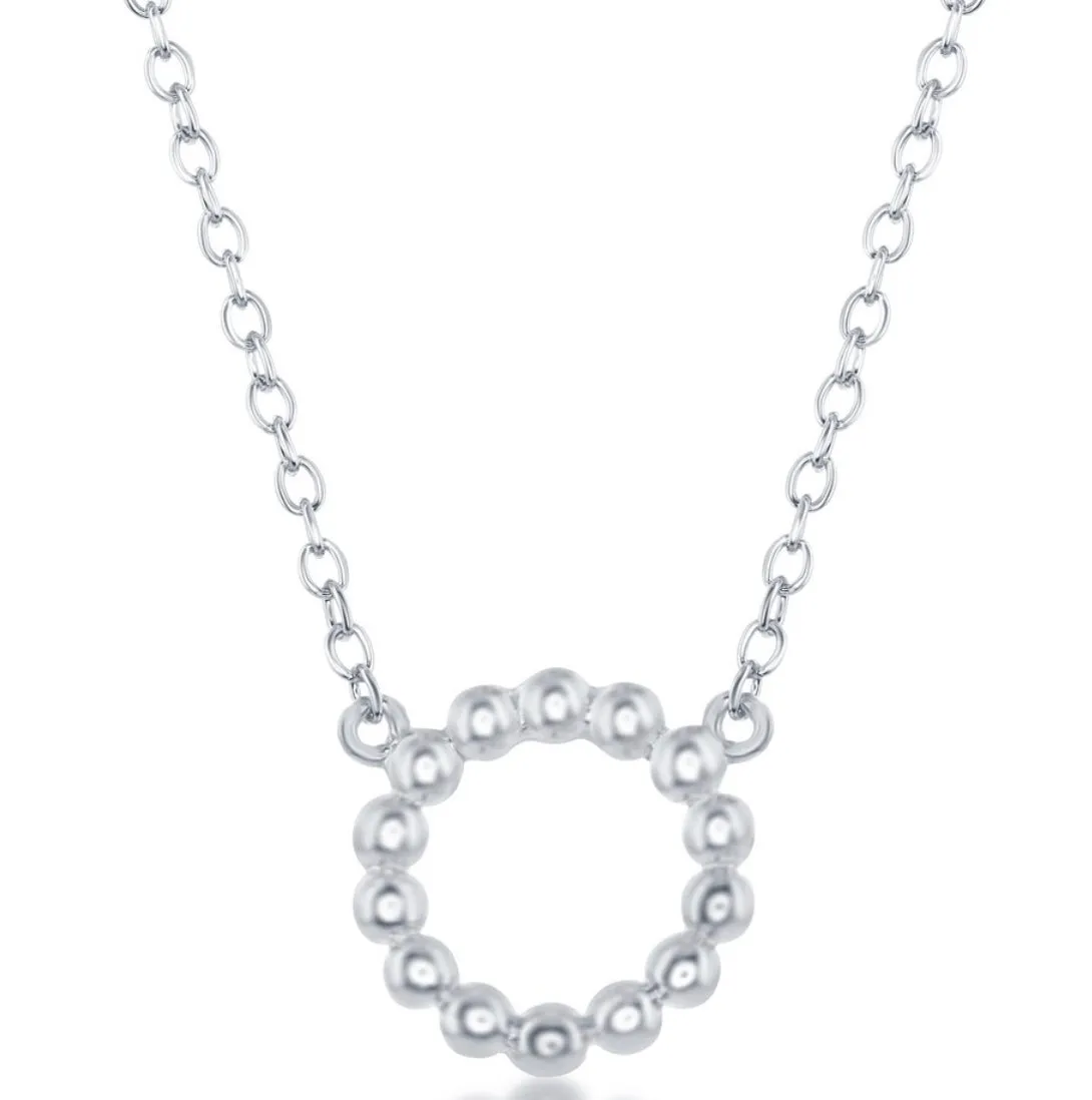 Carla Beaded Open Circle Necklace