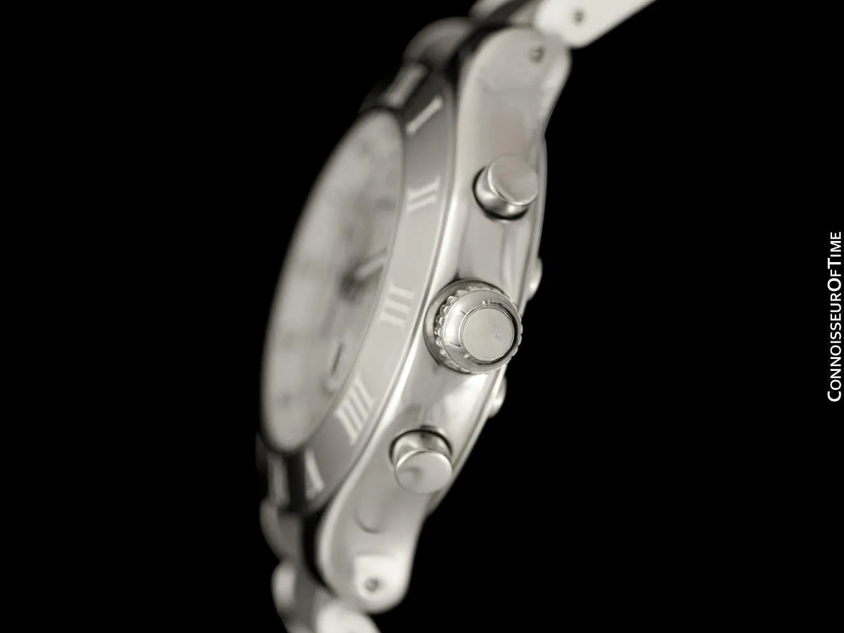 Cartier 21C Mens Chronoscaph Chronograph, Ref. 2424 - Stainless Steel