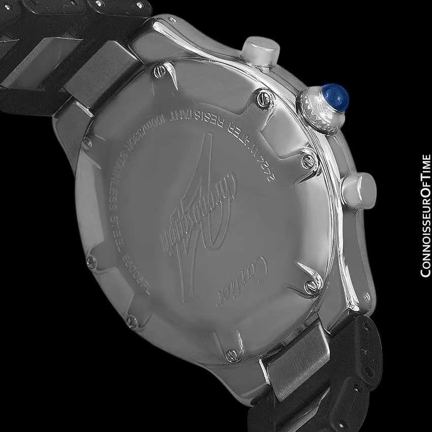 Cartier 21C Mens Chronoscaph Chronograph, Ref. 2424 - Stainless Steel