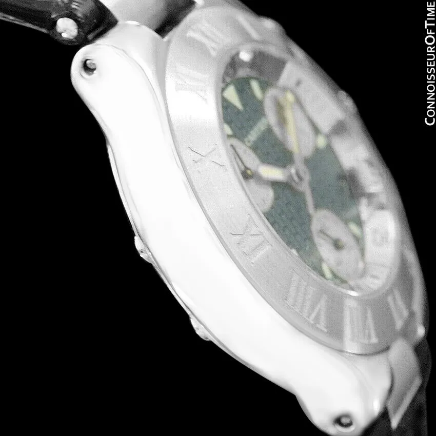 Cartier 21C Mens Chronoscaph Chronograph, Ref. 2424 - Stainless Steel