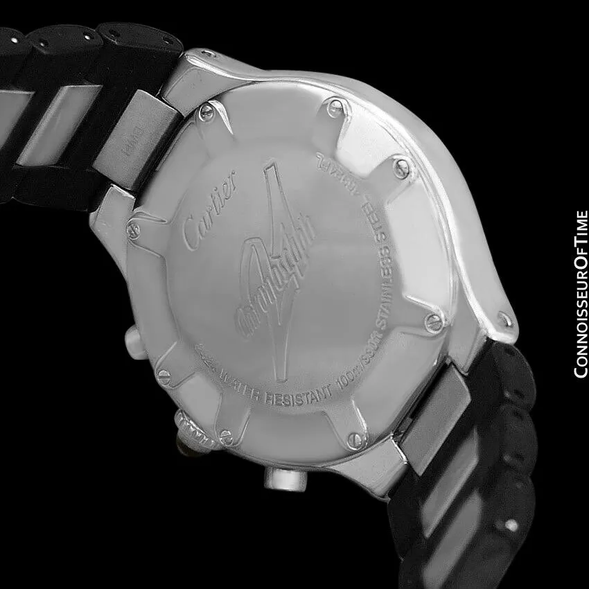 Cartier 21C Mens Chronoscaph Chronograph, Ref. 2424 - Stainless Steel