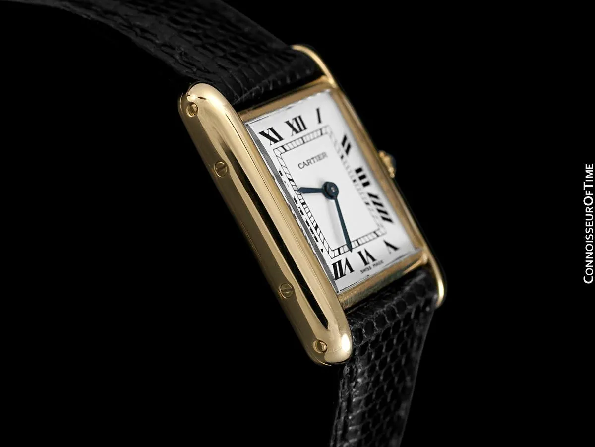 Cartier Ladies Tank Louis Quartz Watch - Solid 18K Gold