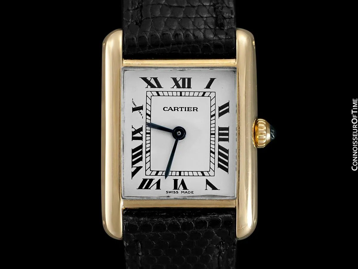 Cartier Ladies Tank Louis Quartz Watch - Solid 18K Gold