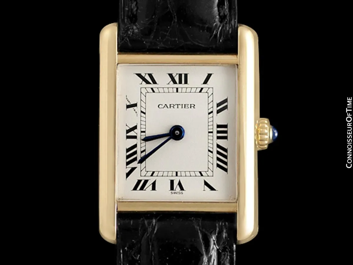 Cartier Ladies Tank Louis Quartz Watch - Solid 18K Gold
