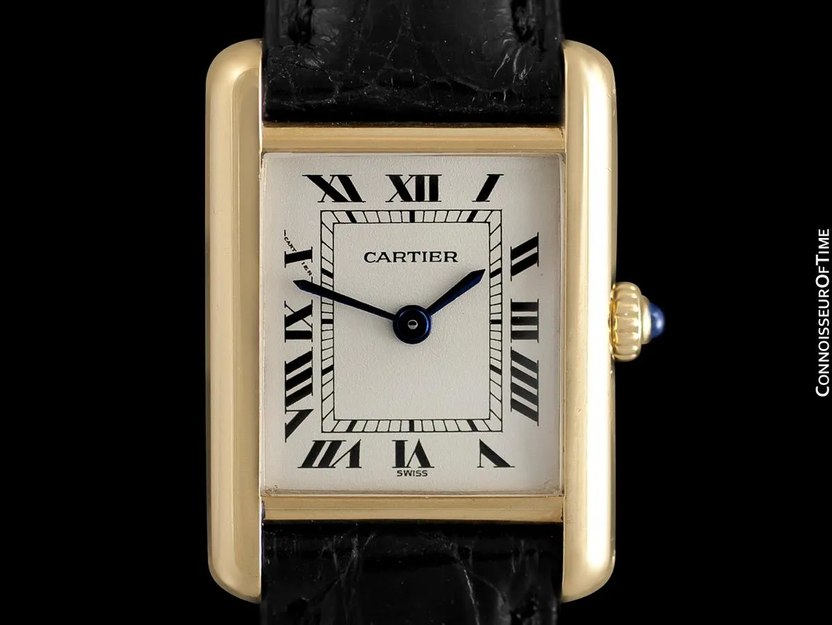 Cartier Ladies Tank Louis Quartz Watch - Solid 18K Gold