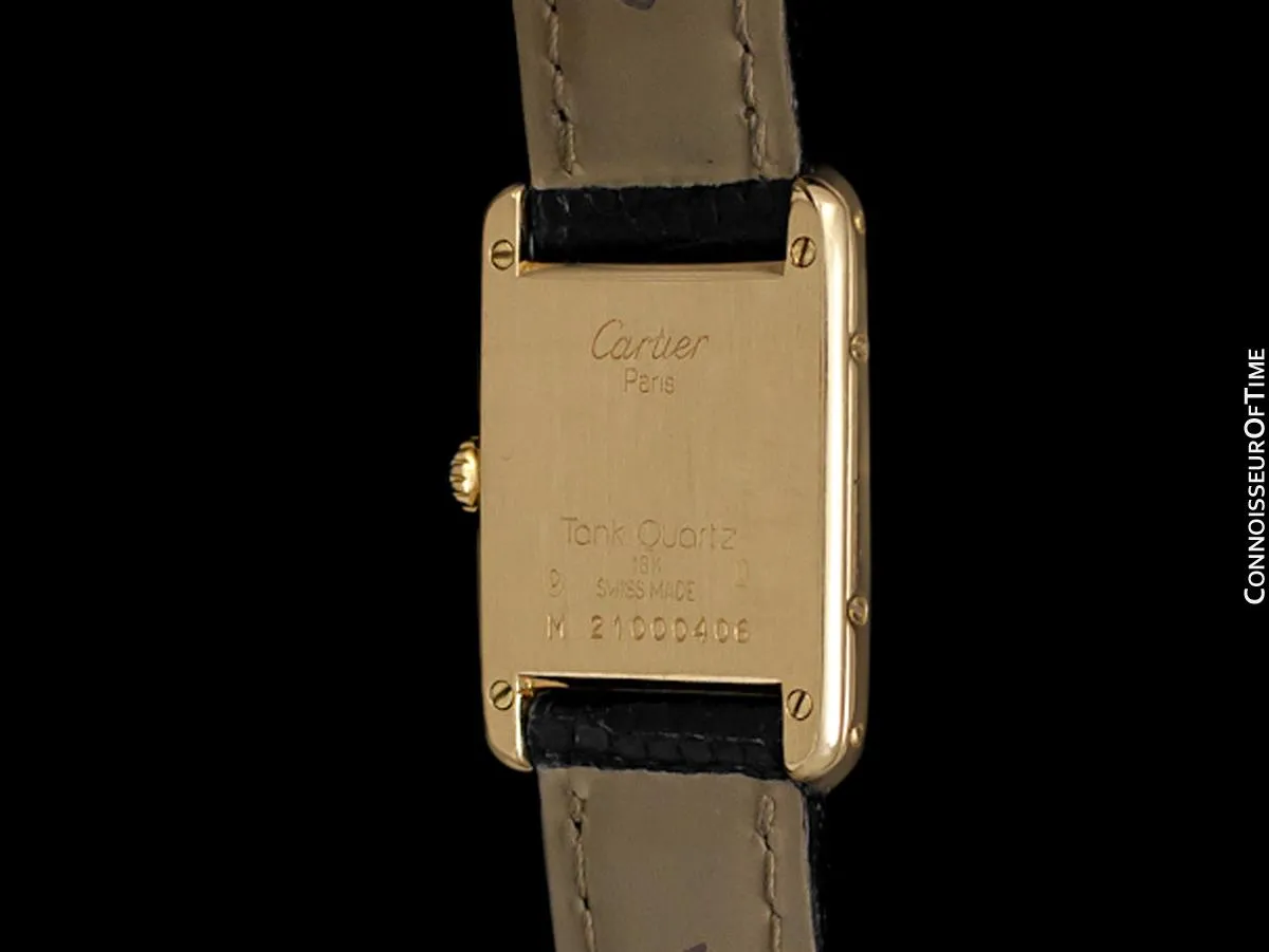 Cartier Ladies Tank Louis Quartz Watch - Solid 18K Gold