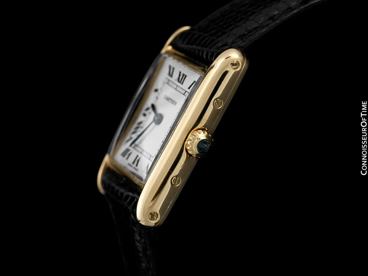 Cartier Ladies Tank Louis Quartz Watch - Solid 18K Gold