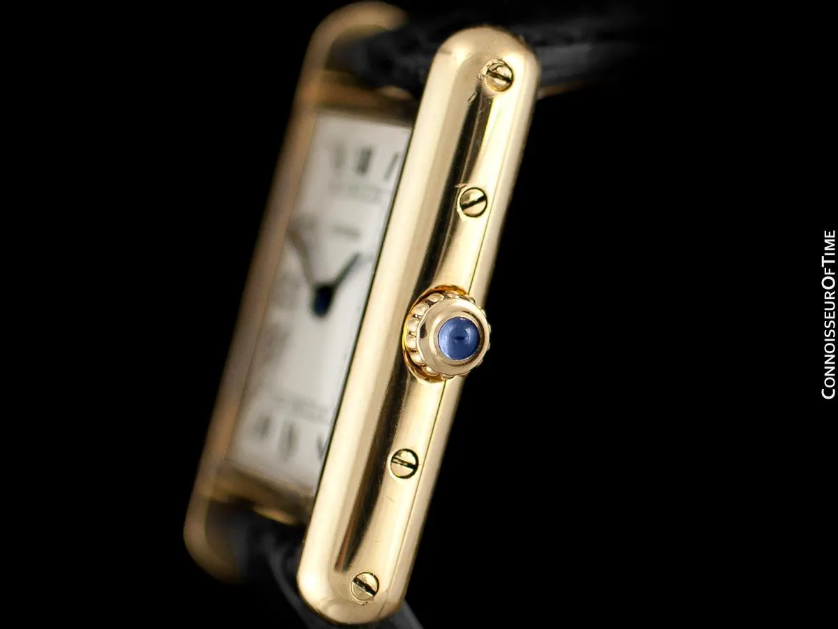 Cartier Ladies Tank Louis Quartz Watch - Solid 18K Gold