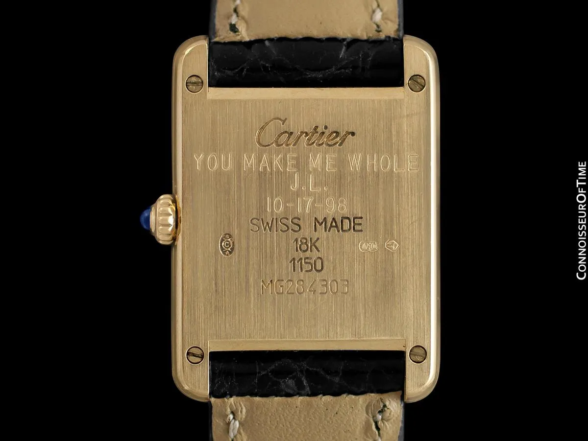Cartier Ladies Tank Louis Quartz Watch - Solid 18K Gold