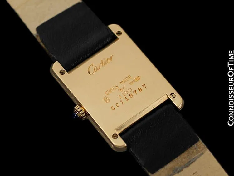 Cartier Ladies Tank Louis Quartz Watch - Solid 18K Gold