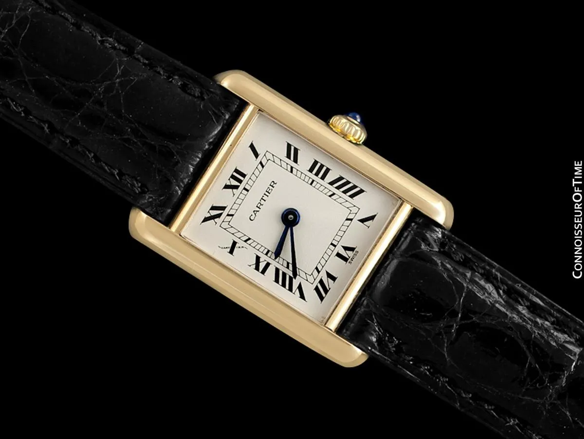 Cartier Ladies Tank Louis Quartz Watch - Solid 18K Gold