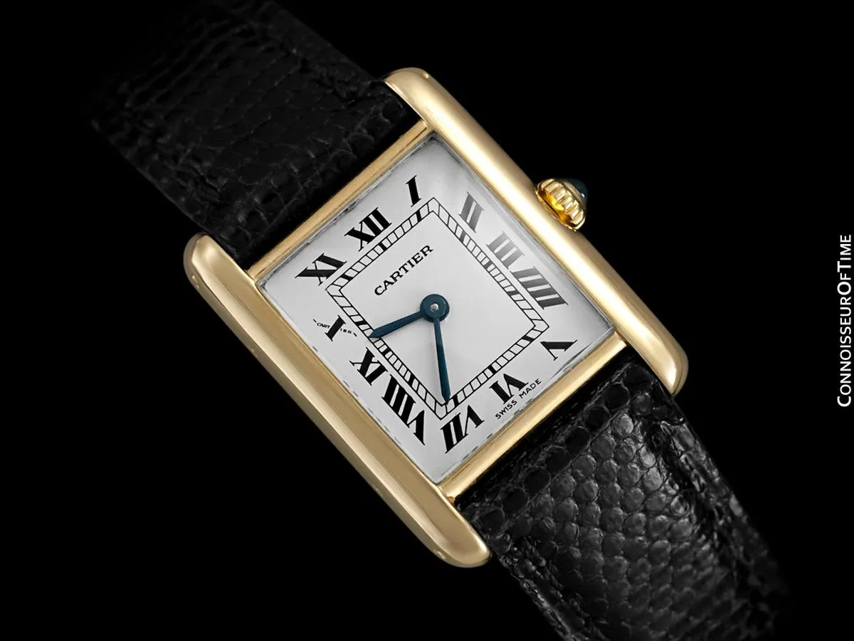 Cartier Ladies Tank Louis Quartz Watch - Solid 18K Gold