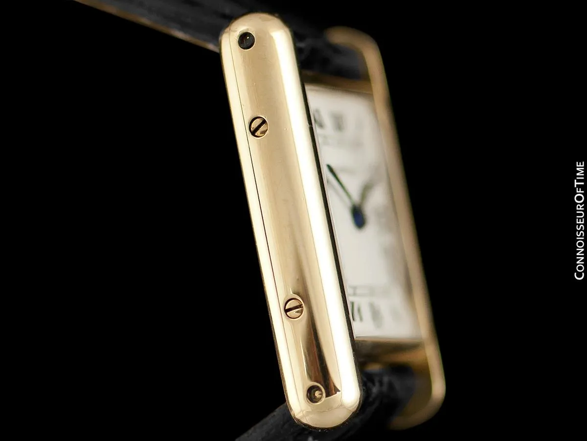 Cartier Ladies Tank Louis Quartz Watch - Solid 18K Gold