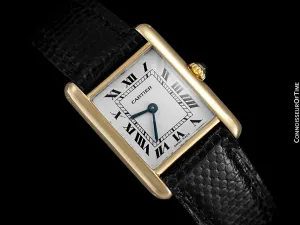 Cartier Ladies Tank Louis Quartz Watch - Solid 18K Gold