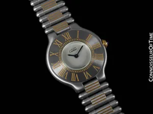 Cartier Must De 21C Ladies Watch - Stainless Steel & 18K Gold