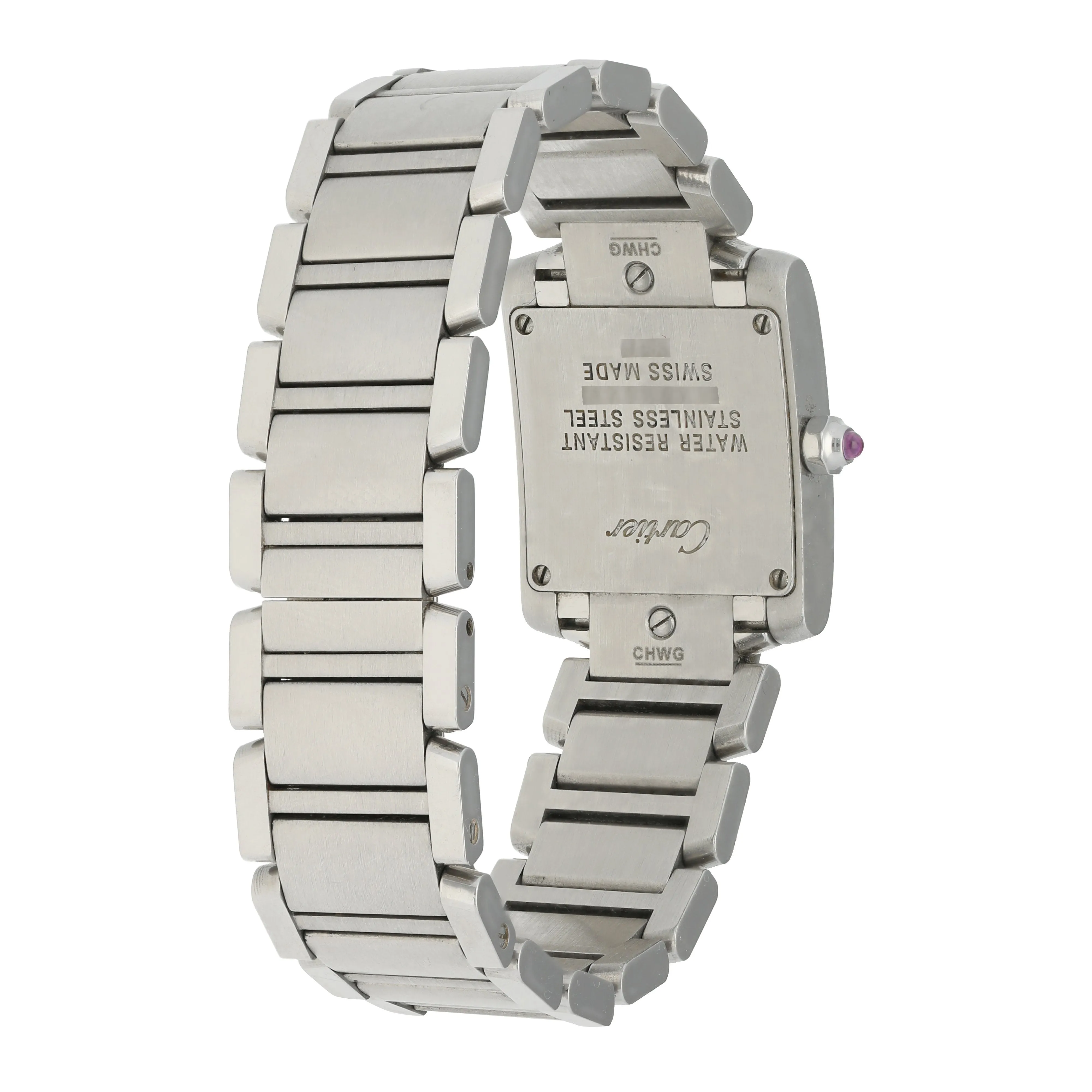 Cartier Tank Francaise 2384 Pink MOP Ladies Watch