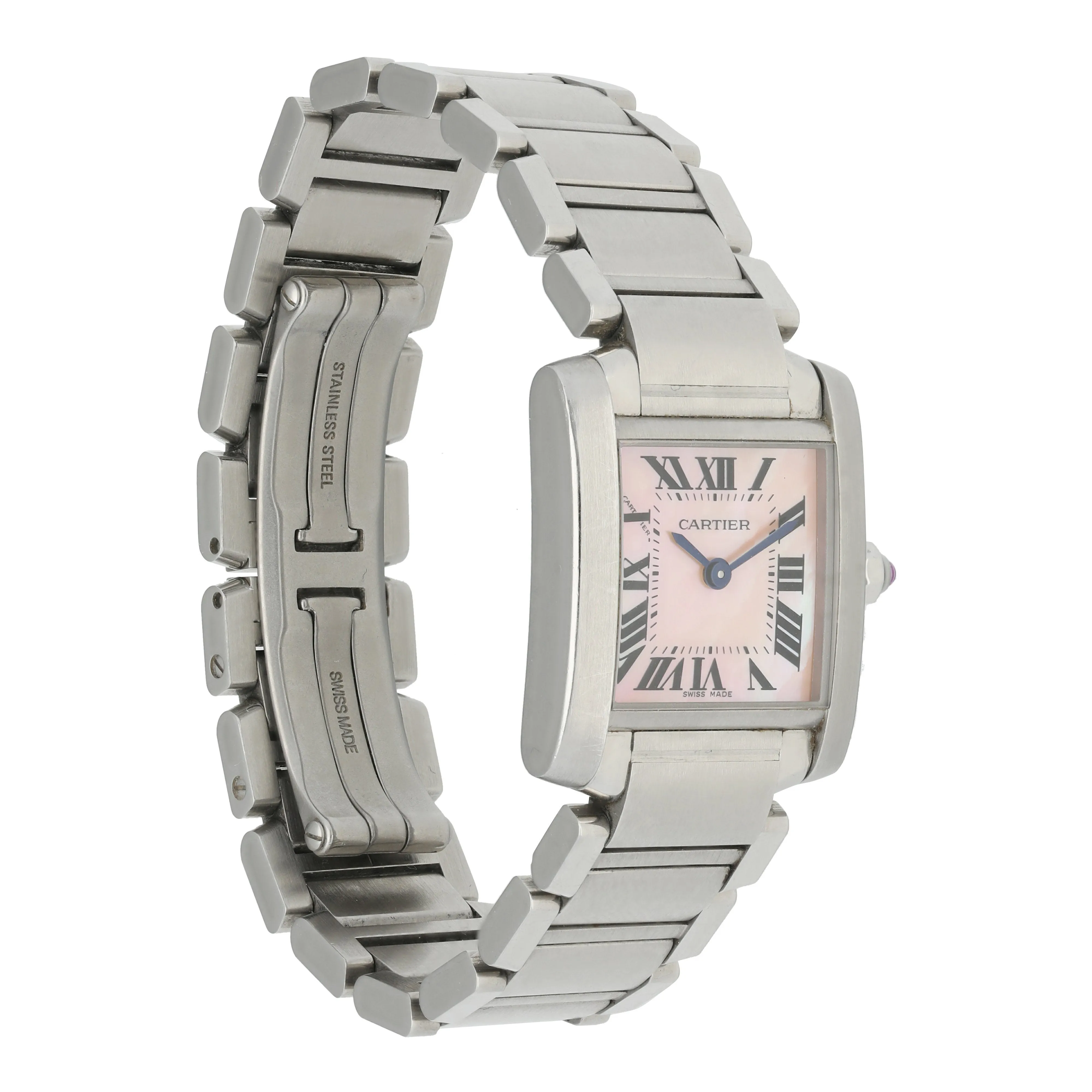 Cartier Tank Francaise 2384 Pink MOP Ladies Watch
