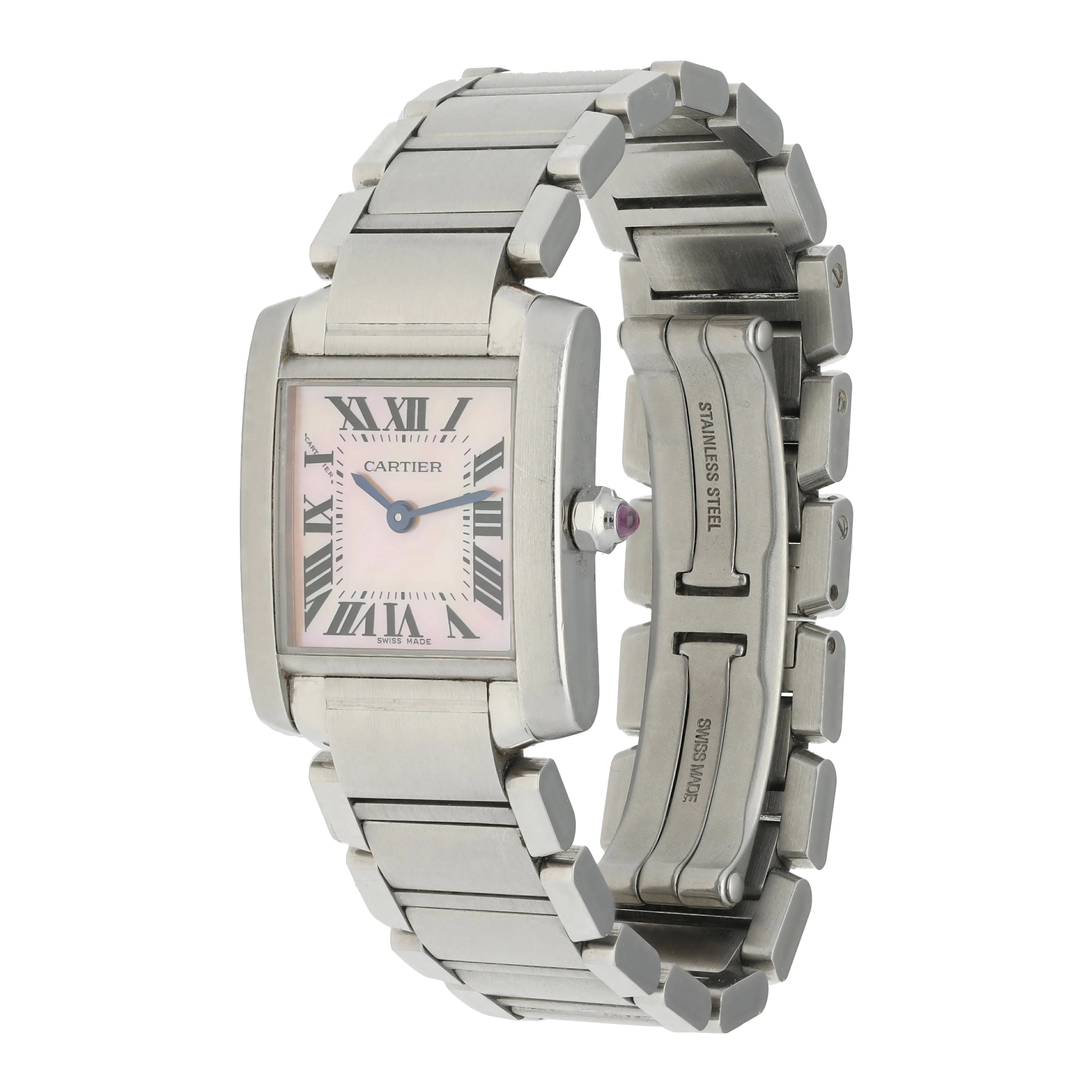 Cartier Tank Francaise 2384 Pink MOP Ladies Watch