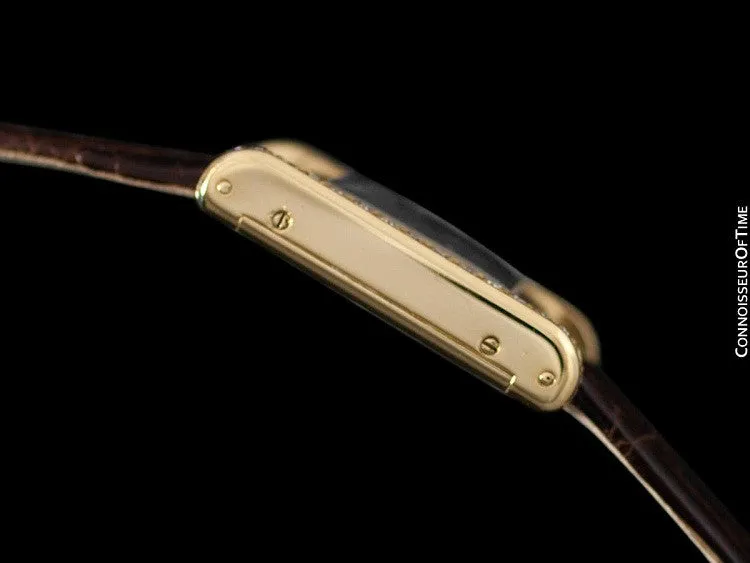 Cartier Tank Ladies Mechancial Watch, Like Francaise - 18K Gold & Diamonds