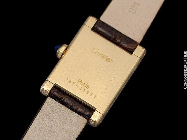 Cartier Tank Ladies Mechancial Watch, Like Francaise - 18K Gold & Diamonds