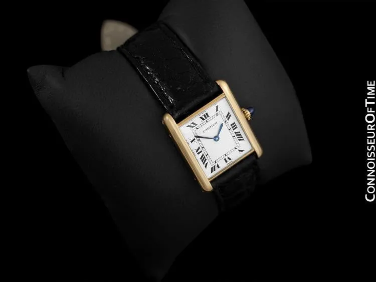 Cartier Tank Louis Mens (Midsize) Mechancial Watch - Solid 18K Gold