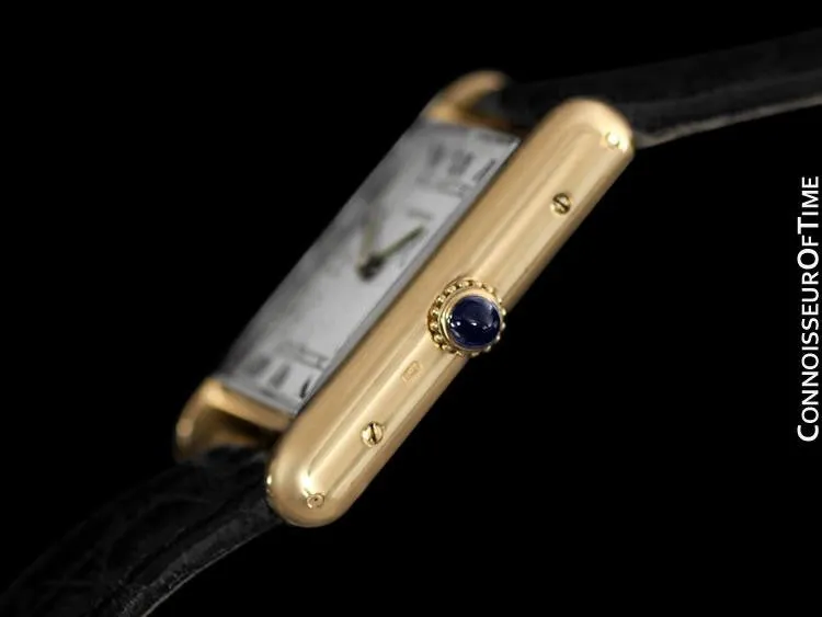 Cartier Tank Louis Mens (Midsize) Mechancial Watch - Solid 18K Gold