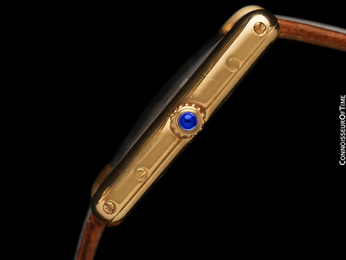 Cartier Tank Louis Mens Midsize Unisex Solid 18K Gold Watch - "La Californienne"