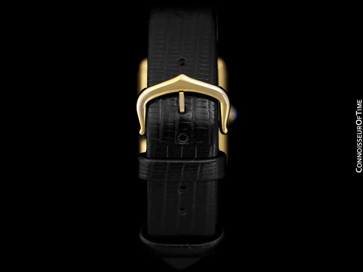 Cartier Vintage Ladies Tank Gold Vermeil, 18K Gold over Sterling Silver Watch - Papers