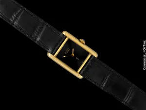 Cartier Vintage Ladies Tank Mechanical Watch - Gold Vermeil, 18K Gold over Sterling Silver