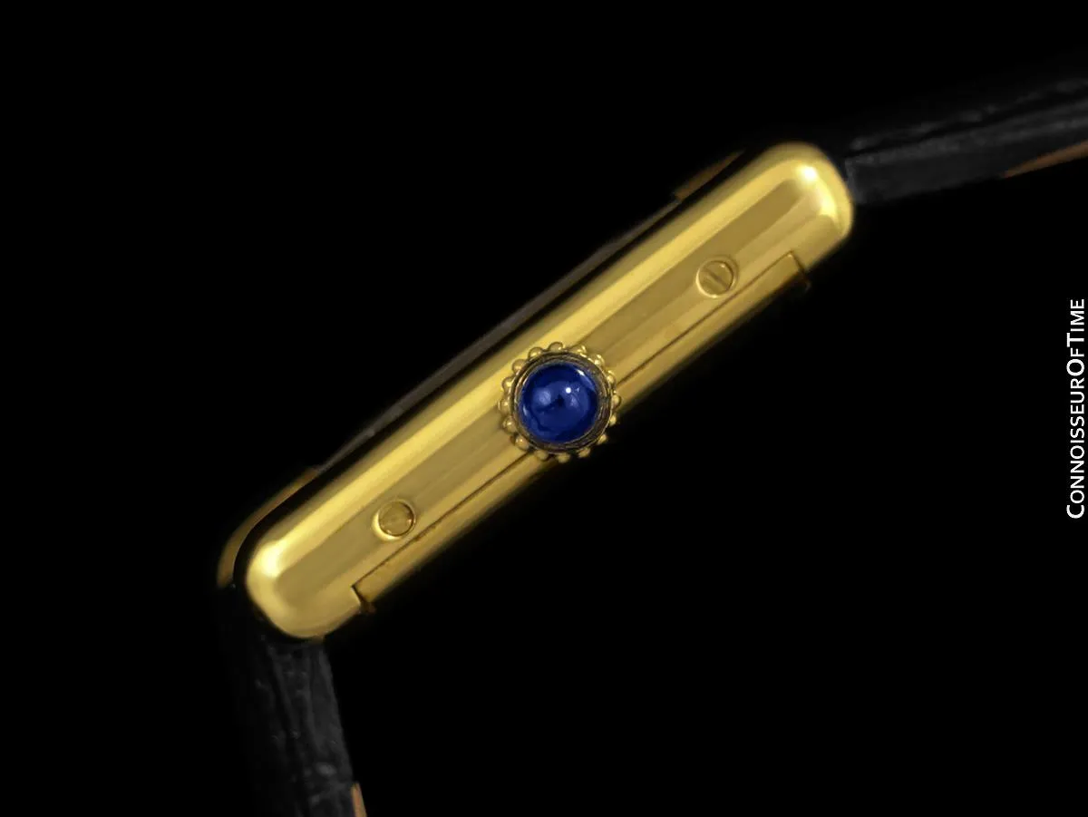 Cartier Vintage Ladies Tank Mechanical Watch - Gold Vermeil, 18K Gold over Sterling Silver