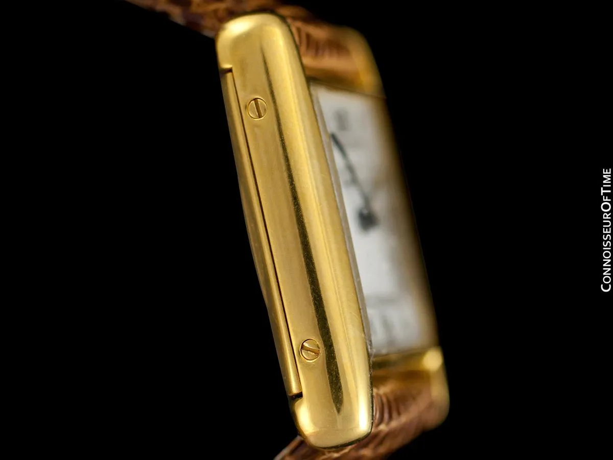 Cartier Vintage Ladies Tank Mechanical Watch - Gold Vermeil, 18K Gold over Sterling Silver
