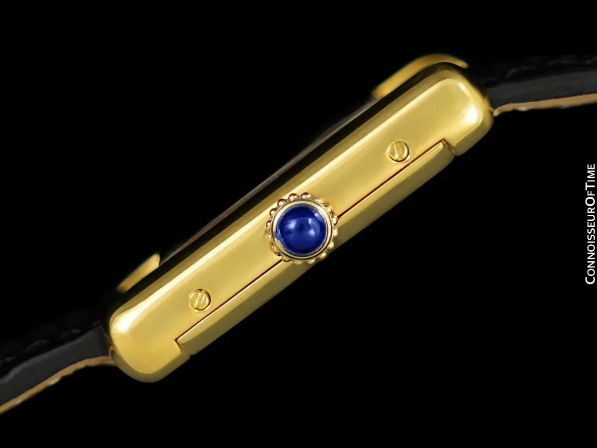 Cartier Vintage Ladies Tank Mechanical Watch - Gold Vermeil, 18K Gold over Sterling Silver
