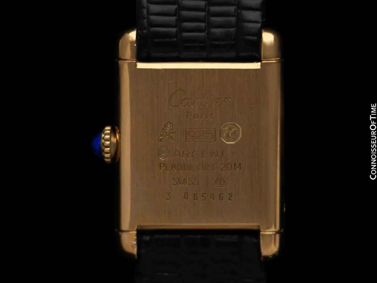 Cartier Vintage Ladies Tank Mechanical Watch - Gold Vermeil, 18K Gold over Sterling Silver