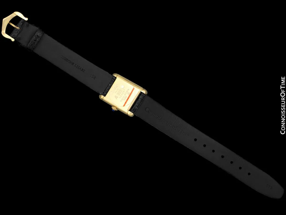 Cartier Vintage Ladies Tank Mechanical Watch - Gold Vermeil, 18K Gold over Sterling Silver