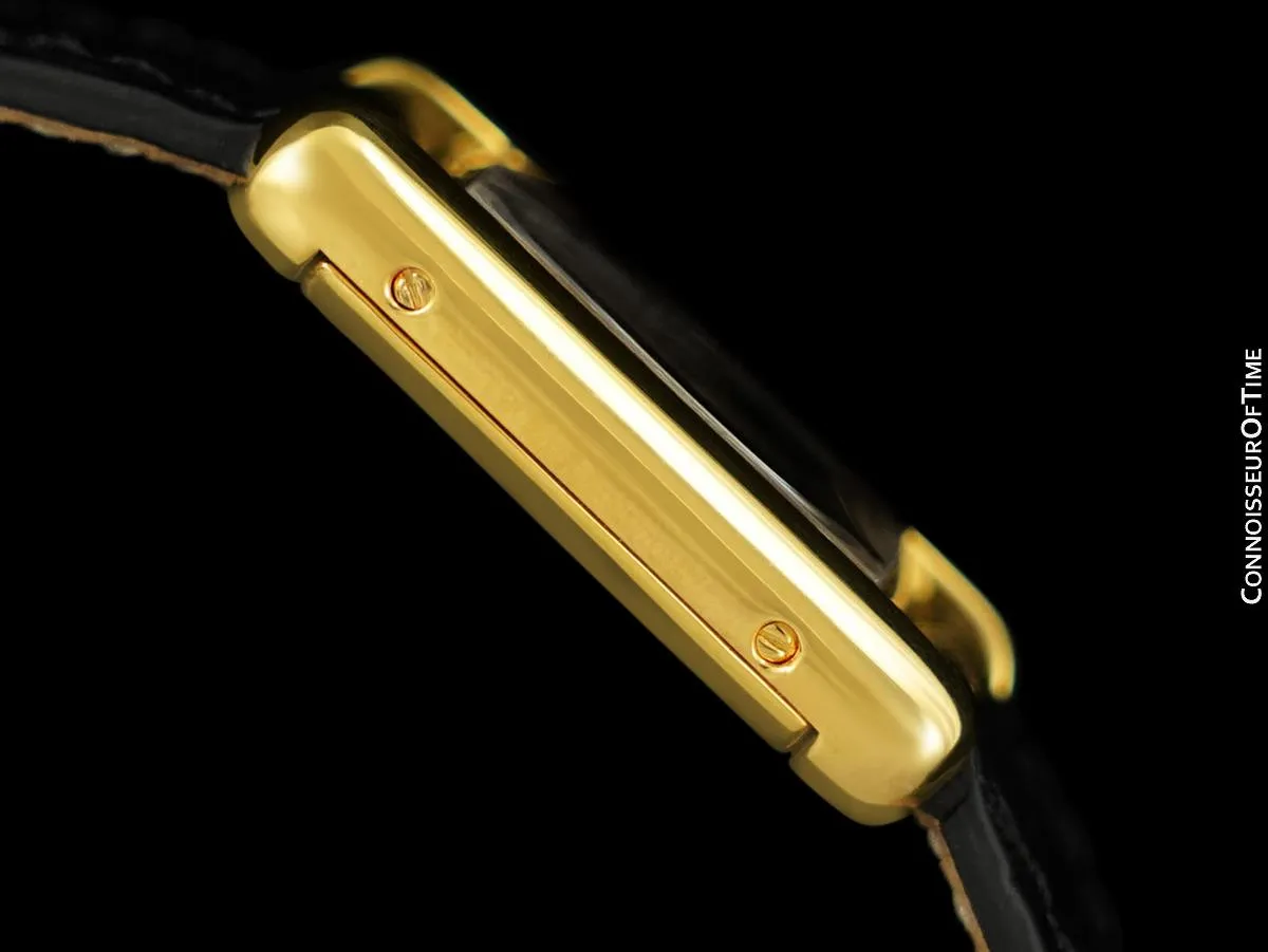 Cartier Vintage Ladies Tank Mechanical Watch - Gold Vermeil, 18K Gold over Sterling Silver