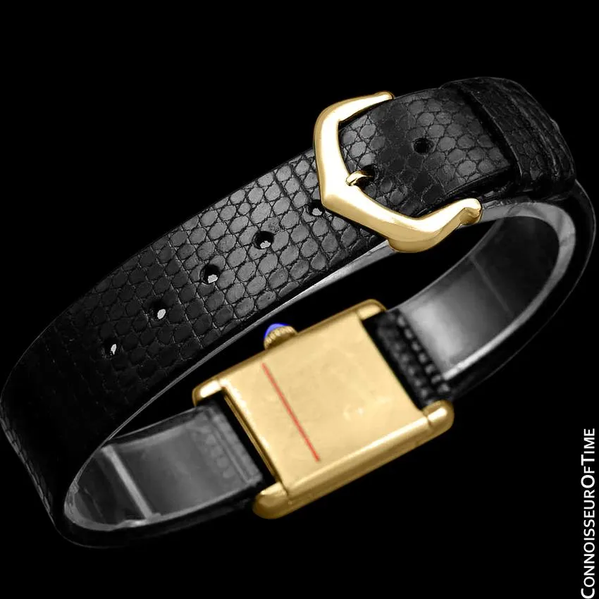 Cartier Vintage Ladies Tank Mechanical Watch - Gold Vermeil, 18K Gold over Sterling Silver