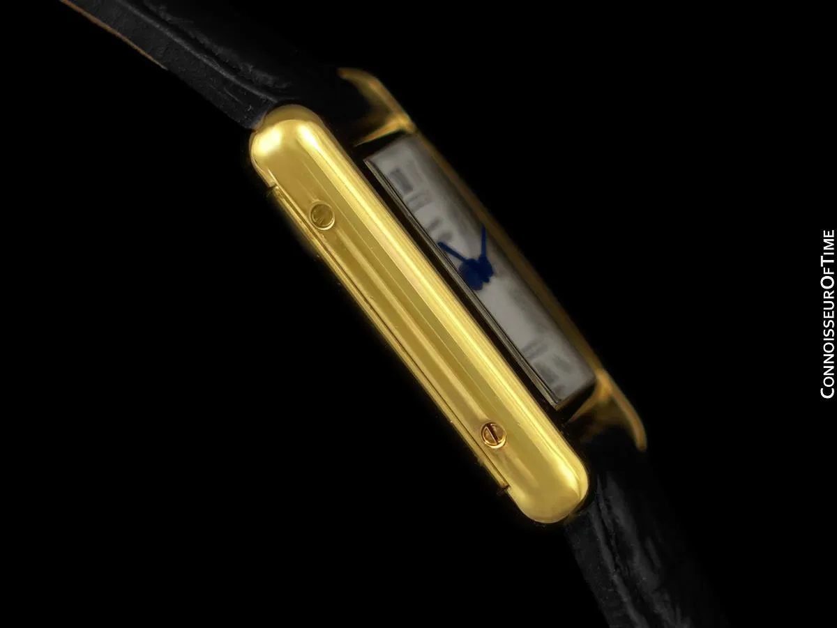 Cartier Vintage Ladies Tank Mechanical Watch - Gold Vermeil, 18K Gold over Sterling Silver