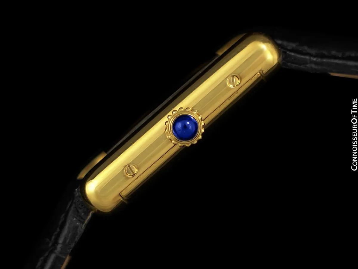Cartier Vintage Ladies Tank Mechanical Watch - Gold Vermeil, 18K Gold over Sterling Silver