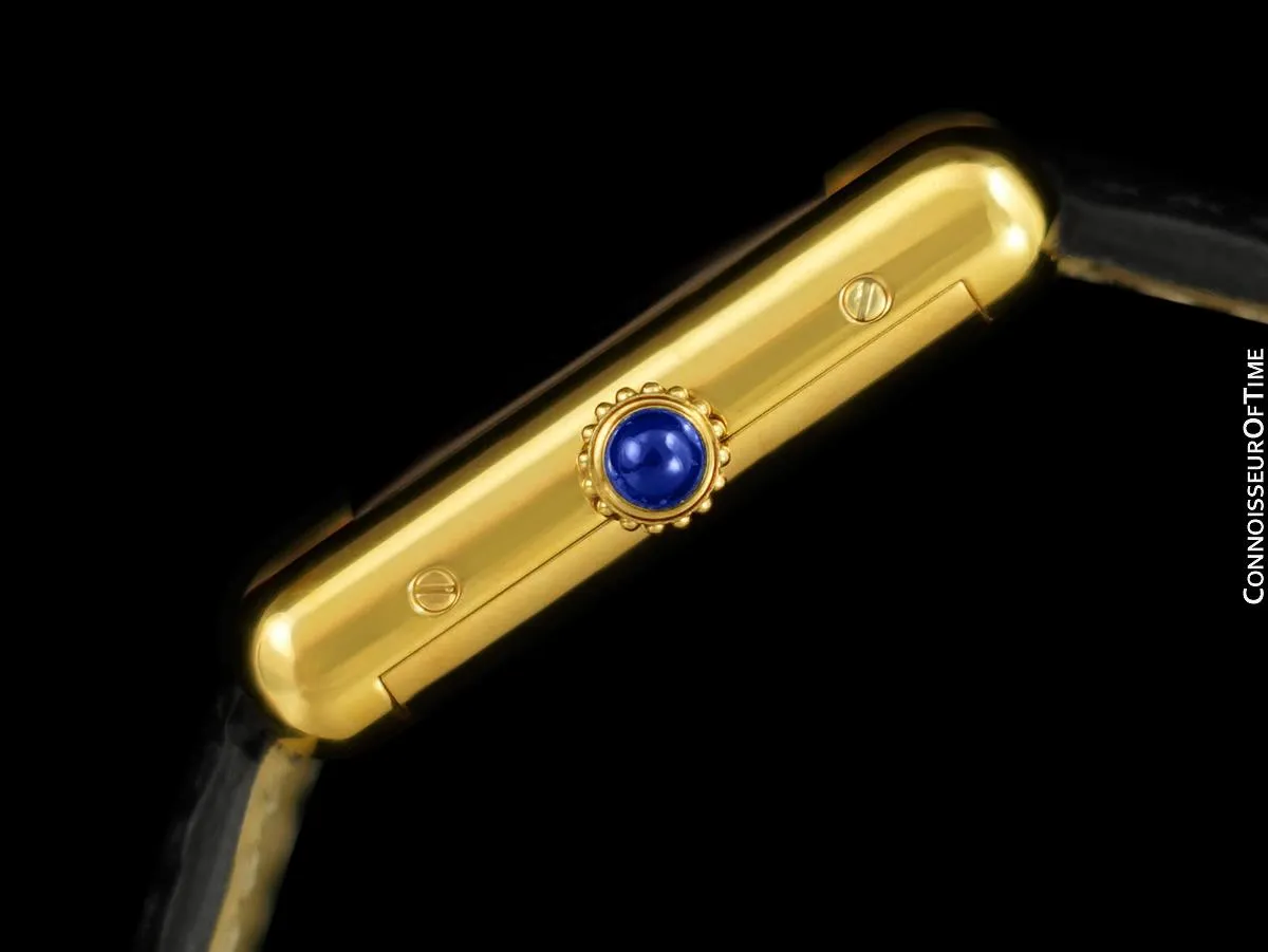 Cartier Vintage Ladies Tank Mechanical Watch - Gold Vermeil, 18K Gold over Sterling Silver