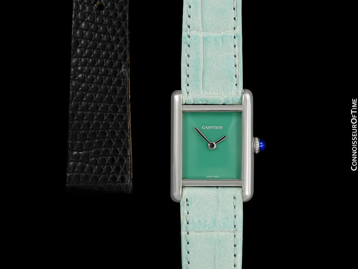 Cartier Vintage Ladies Tank Mechanical Watch - Gold Vermeil, 18K White Gold over Sterling Silver