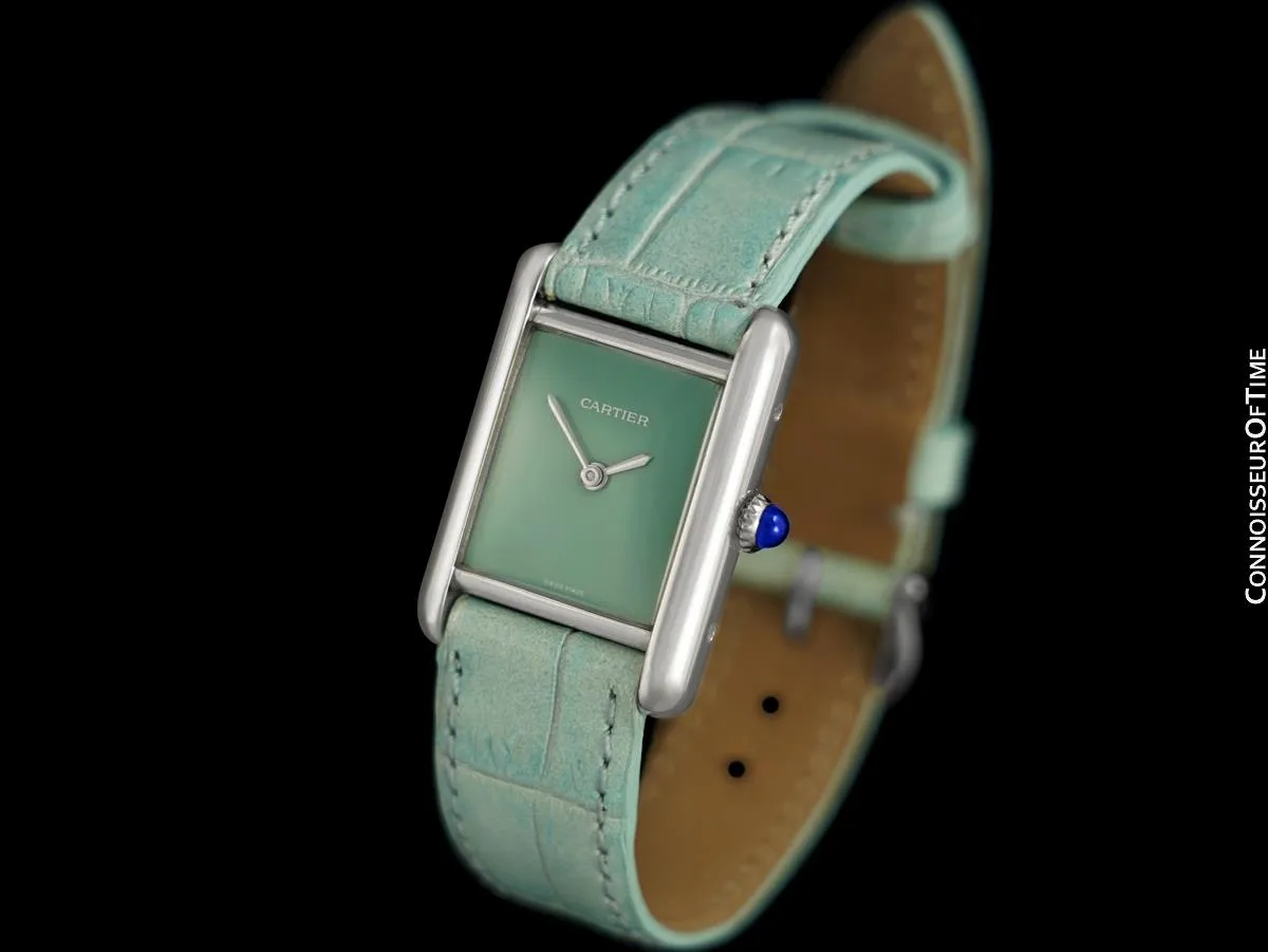 Cartier Vintage Ladies Tank Mechanical Watch - Gold Vermeil, 18K White Gold over Sterling Silver