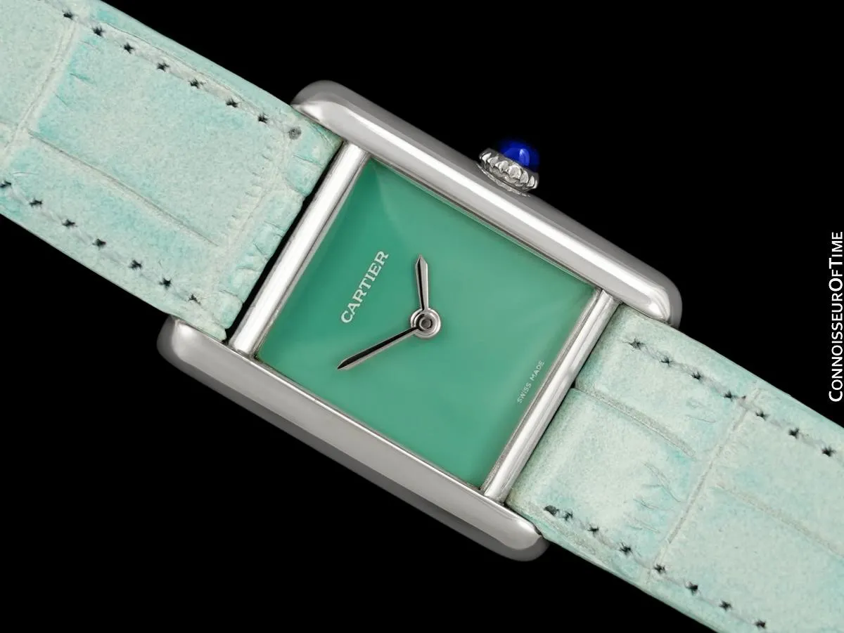 Cartier Vintage Ladies Tank Mechanical Watch - Gold Vermeil, 18K White Gold over Sterling Silver