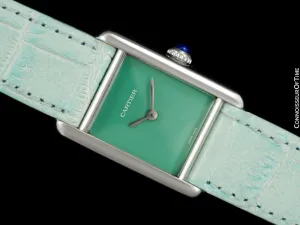 Cartier Vintage Ladies Tank Mechanical Watch - Gold Vermeil, 18K White Gold over Sterling Silver