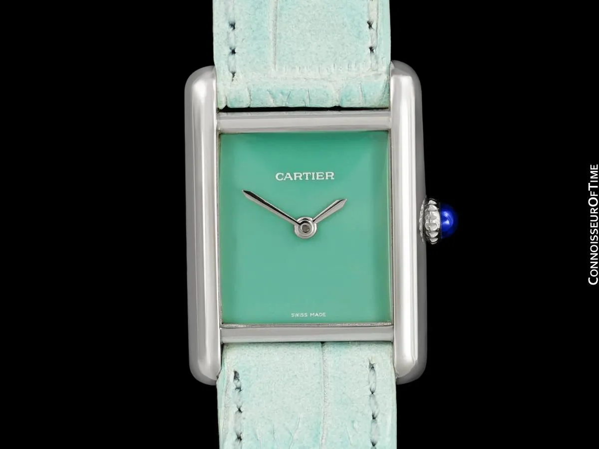 Cartier Vintage Ladies Tank Mechanical Watch - Gold Vermeil, 18K White Gold over Sterling Silver