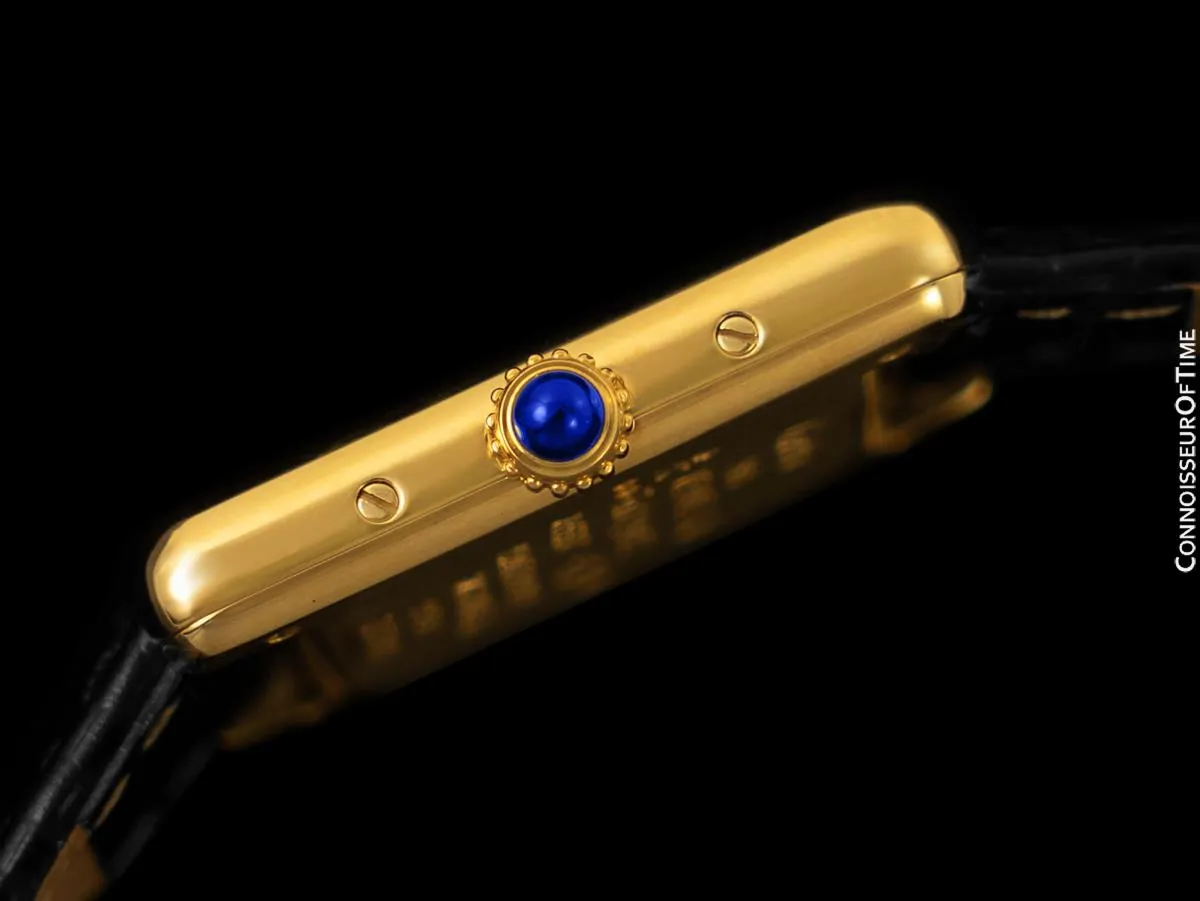 Cartier Vintage Ladies Tank Quartz Gold Vermeil, 18K Gold over Sterling Silver Watch - Papers