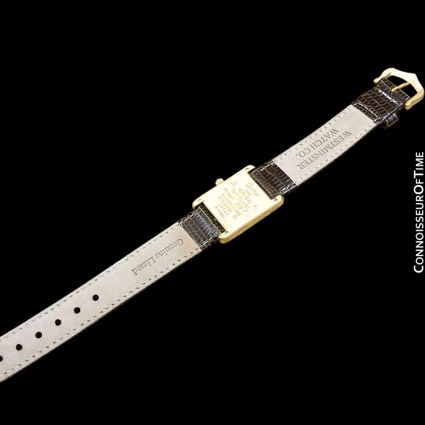 Cartier Vintage Ladies Tank Watch - Gold Vermeil, 18K Gold over Sterling Silver